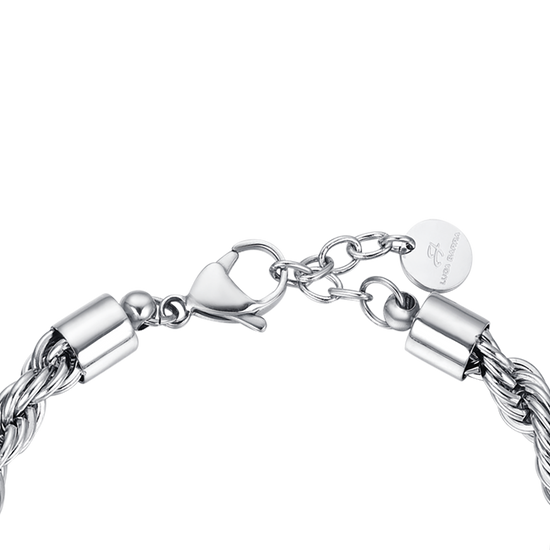 BRACCIALE UOMO IN ACCIAIO MAGLIA INTRECCIATA