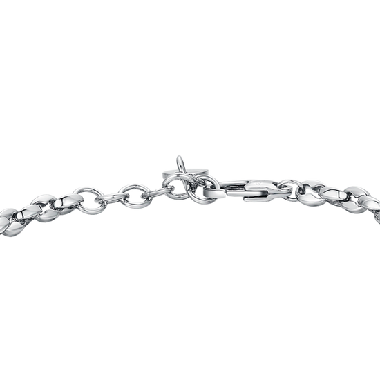 BRACCIALE UOMO IN ACCIAIO CON ANCORA IP ROSE