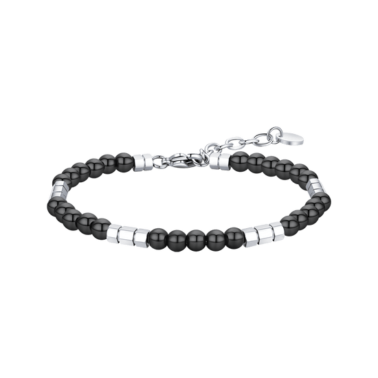 Luca Barra - Bracciale Uomo Acciaio - Pietre Nere E Bianche | Scintille Shop Luca Barra - Bracciale Uomo Acciaio - Pietre Nere E Bianche | Scintille Shop