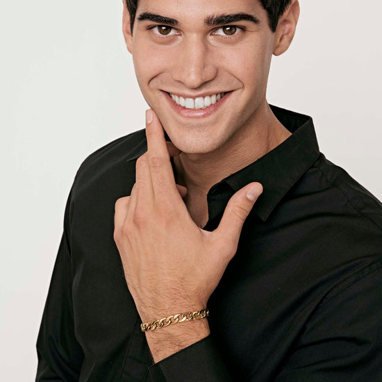 BRACCIALE UOMO IN ACCIAIO MAGLIA ACCIAIO
