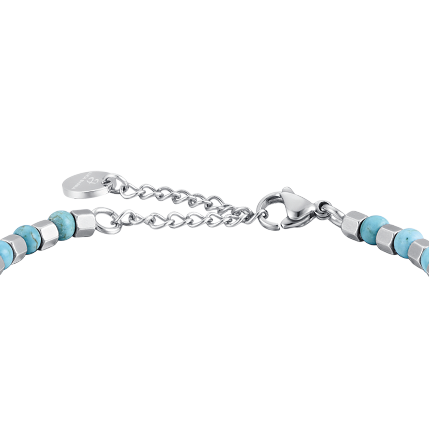 BRACCIALE UOMO IN ACCIAIO CON PIETRE TURCHESI