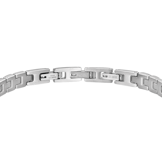 BRACCIALE UOMO IN ACCIAIO CON CRISTALLI BLU