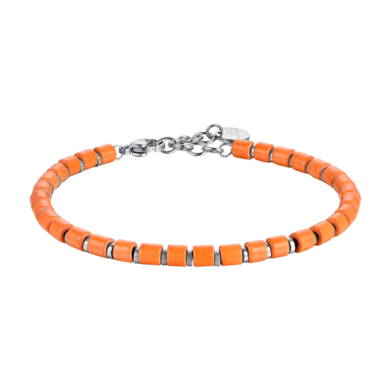 10:10 Men's Women's Bracelet, Bracelet Natural Cylindrical Stones 11 x 4 mm and Diamond Pearls in Hypoallergenic Stainless Steel Diameter 4 mm, Stone Bracelets are Made in Italy 10:10 Men's Women's Bracelet, Bracelet Natural Cylindrical Stones 11 x 4 mm and Diamond Pearls in Hypoallergenic Stainless Steel Diameter 4 mm, Stone Bracelets are Made in Italy