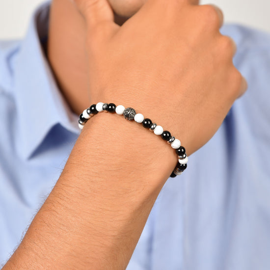 Bracciale Elastico Con Pietre Naturali E Ciondolo Farfalla In Acciaio - Donna E Uomo - Aritzi