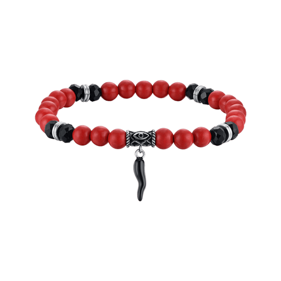 Bracciale Amen Cornetto Rosso Cristalli e Cuori - BRCSHRR1 Bracciale Amen Cornetto Rosso Cristalli e Cuori - BRCSHRR1
