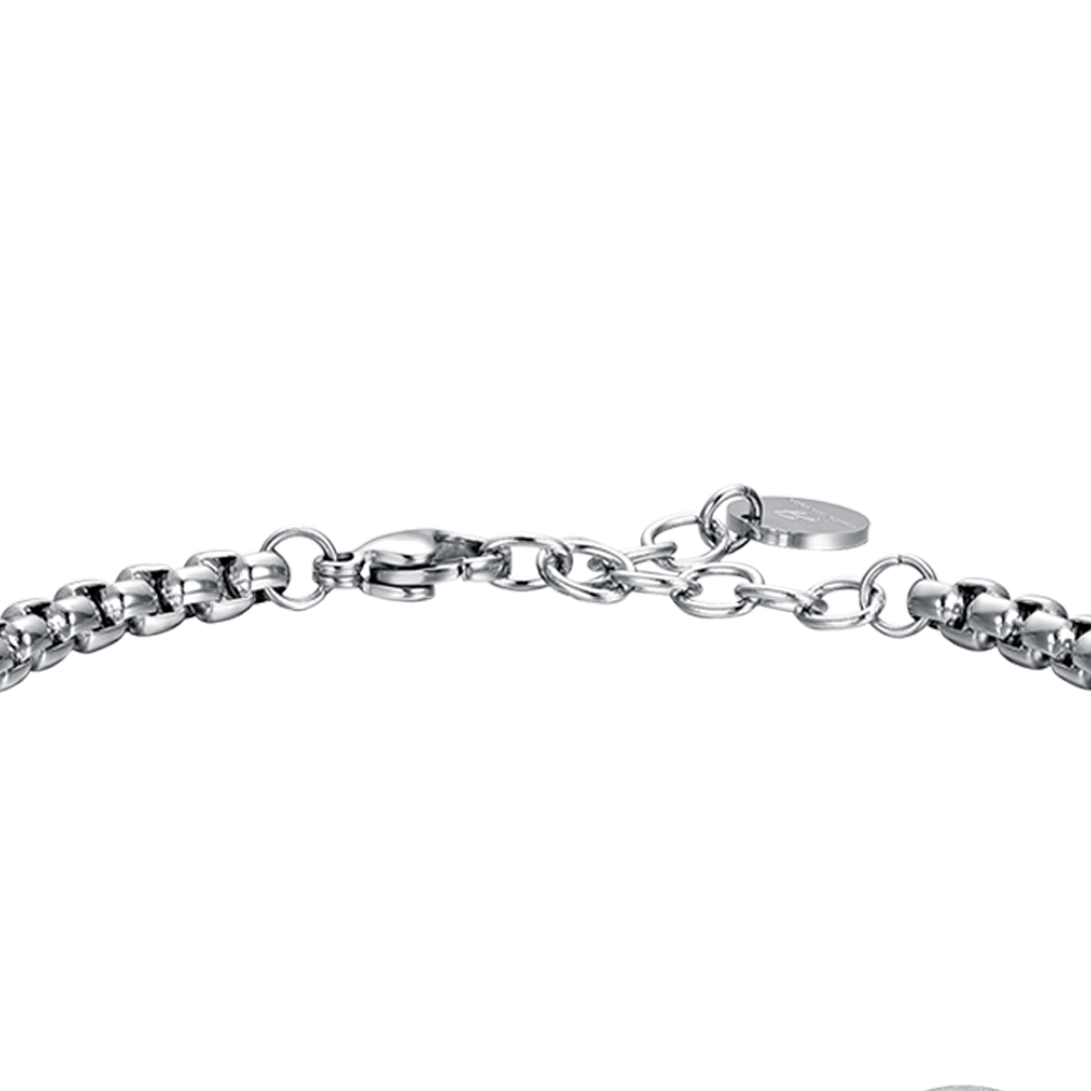 BRACCIALE UOMO IN ACCIAIO SEGNO ZODIACALE ARIETE PIASTRA