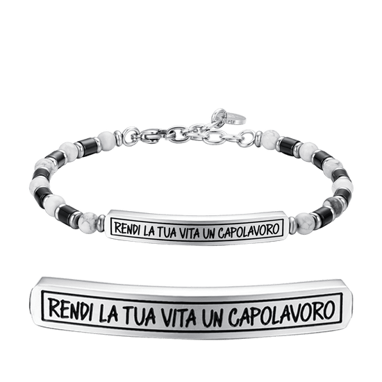 BRACCIALE UOMO IN ACCIAIO RENDI LA TUA VITA UN CAPOLAVORO