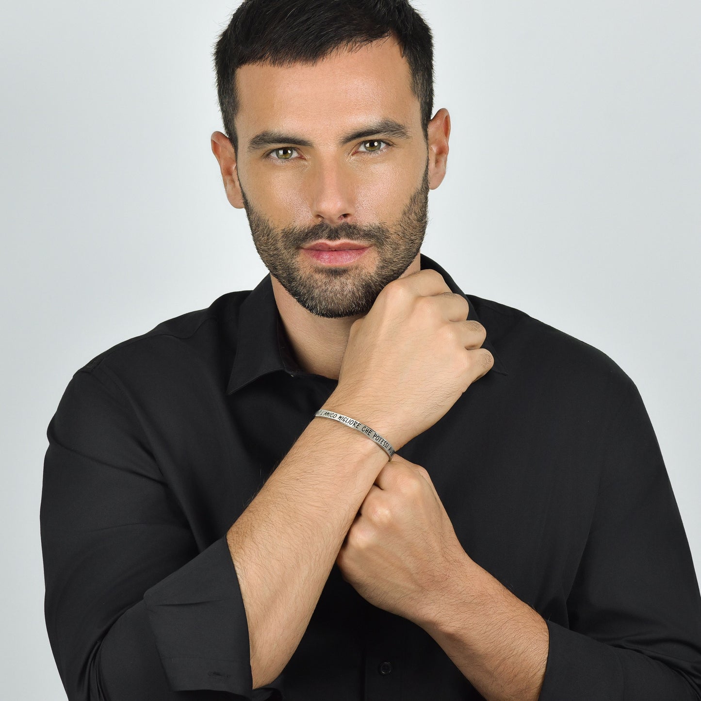 BRACCIALE UOMO IN ACCIAIO FRATELLO L'AMICO MIGLIORE CHE POTESSI AVERE
