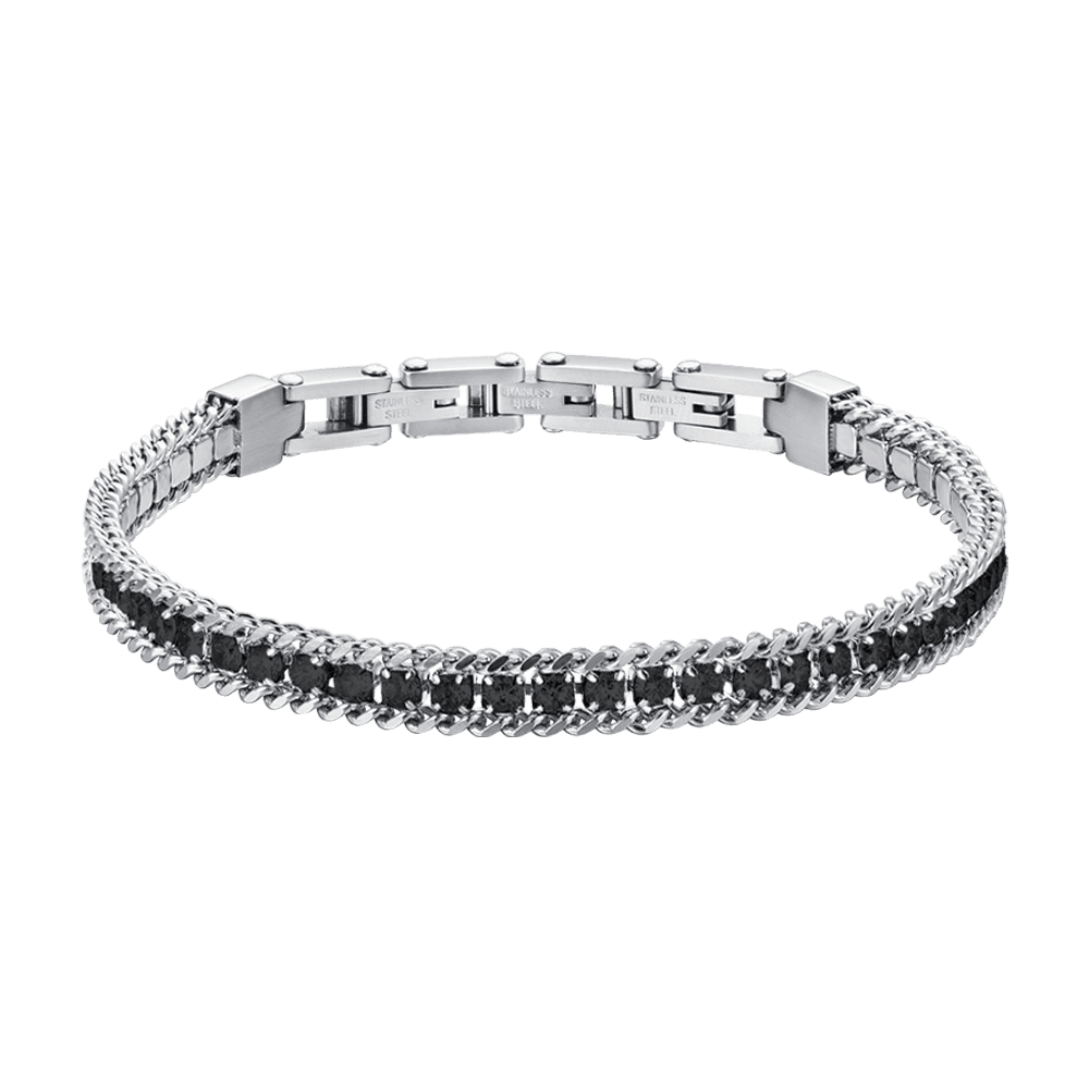 Mabina Uomo - BRACCIALE TENNIS UOMO CON ZIRCONI NERI 533713 | Gioielli Mabina Uomo - BRACCIALE TENNIS UOMO CON ZIRCONI NERI 533713 | Gioielli