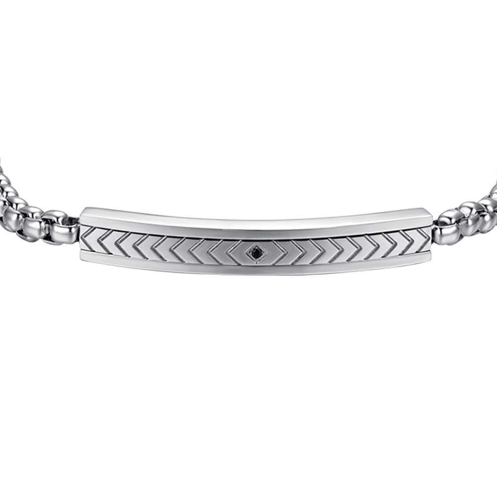 BRACCIALE UOMO IN ACCIAIO CON ELEMENTO IN ACCIAIO