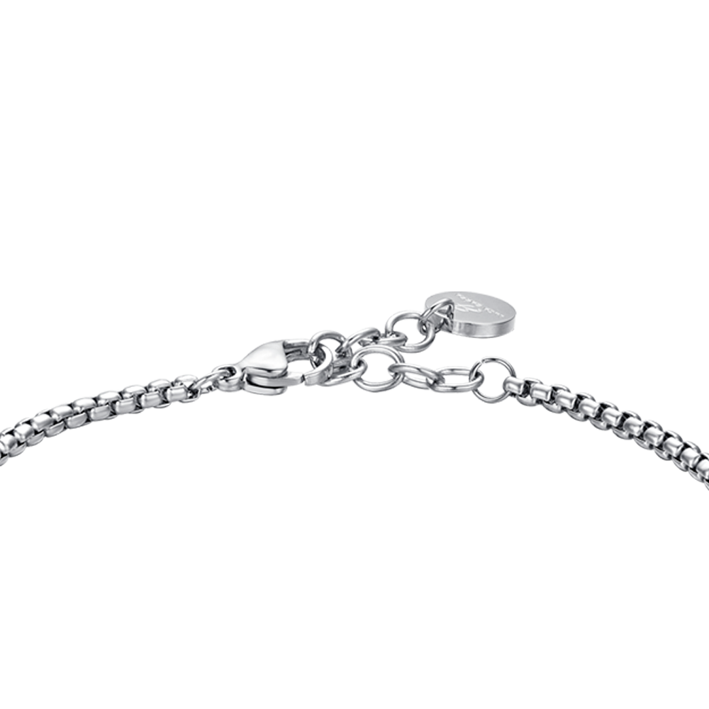 BRACCIALE UOMO IN ACCIAIO CON ELEMENTI IP BLU E SILVER