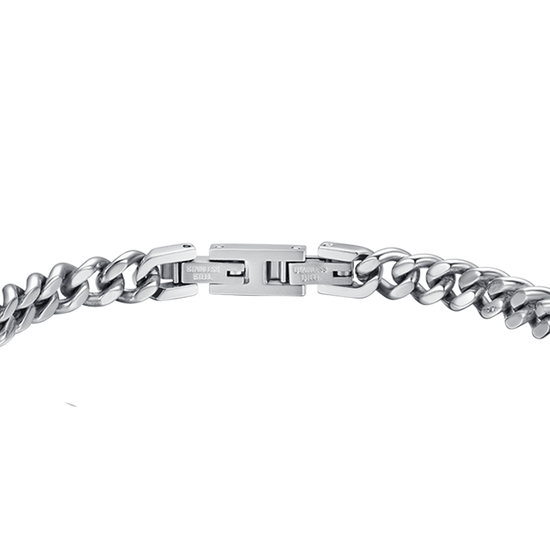 BRACCIALE UOMO IN ACCIAIO CON PIASTRA SILVER