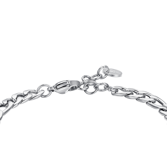 BRACCIALE UOMO IN ACCIAIO CON PIASTRA SILVER