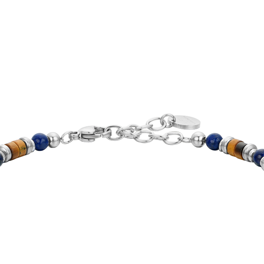 BRACCIALE UOMO IN ACCIAIO CON LAPIS E STELLA BRACCIALE UOMO IN ACCIAIO CON LAPIS E STELLA