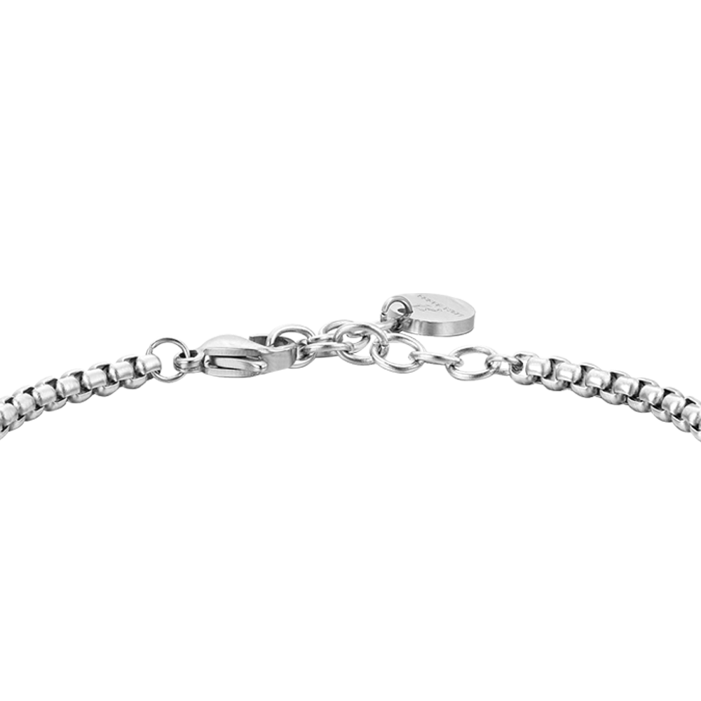 BRACCIALE UOMO IN ACCIAIO AGATA NERA ED ELEMENTI