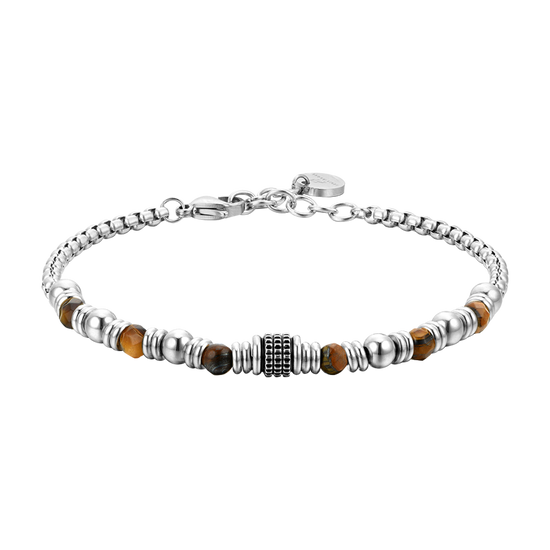 Murtoo Bracciale Uomo Acciaio Inox Spazzolato Pietre Occhio Di Tigre Vera Lavica - Braccialetto Sfere Pietre Naturali - Grandezza Regolabile - Idea Regalo (Lava & Acciaio, 8mm Murtoo Bracciale Uomo Acciaio Inox Spazzolato Pietre Occhio Di Tigre Vera Lavica - Braccialetto Sfere Pietre Naturali - Grandezza Regolabile - Idea Regalo (Lava & Acciaio, 8mm