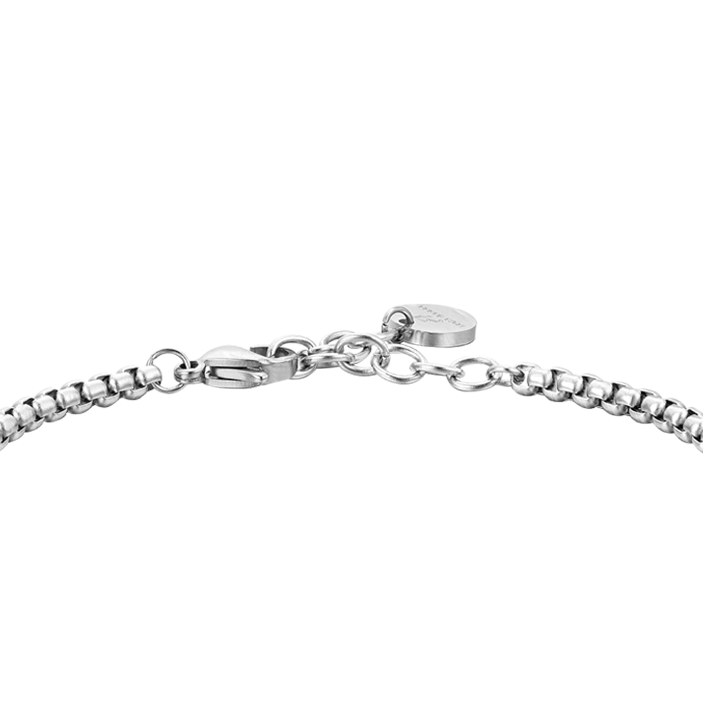 Bracciale uomo in acciaio con pietre dure braccialetto con sfere e Bracciale uomo in acciaio con pietre dure braccialetto con sfere e