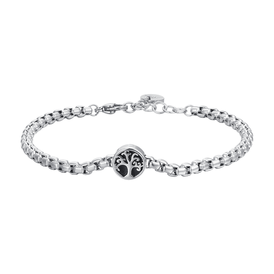 Bracciale Albero Della Vita In Acciaio Inossidabile - Unisex, Regolabile, Simbolo Di Crescita