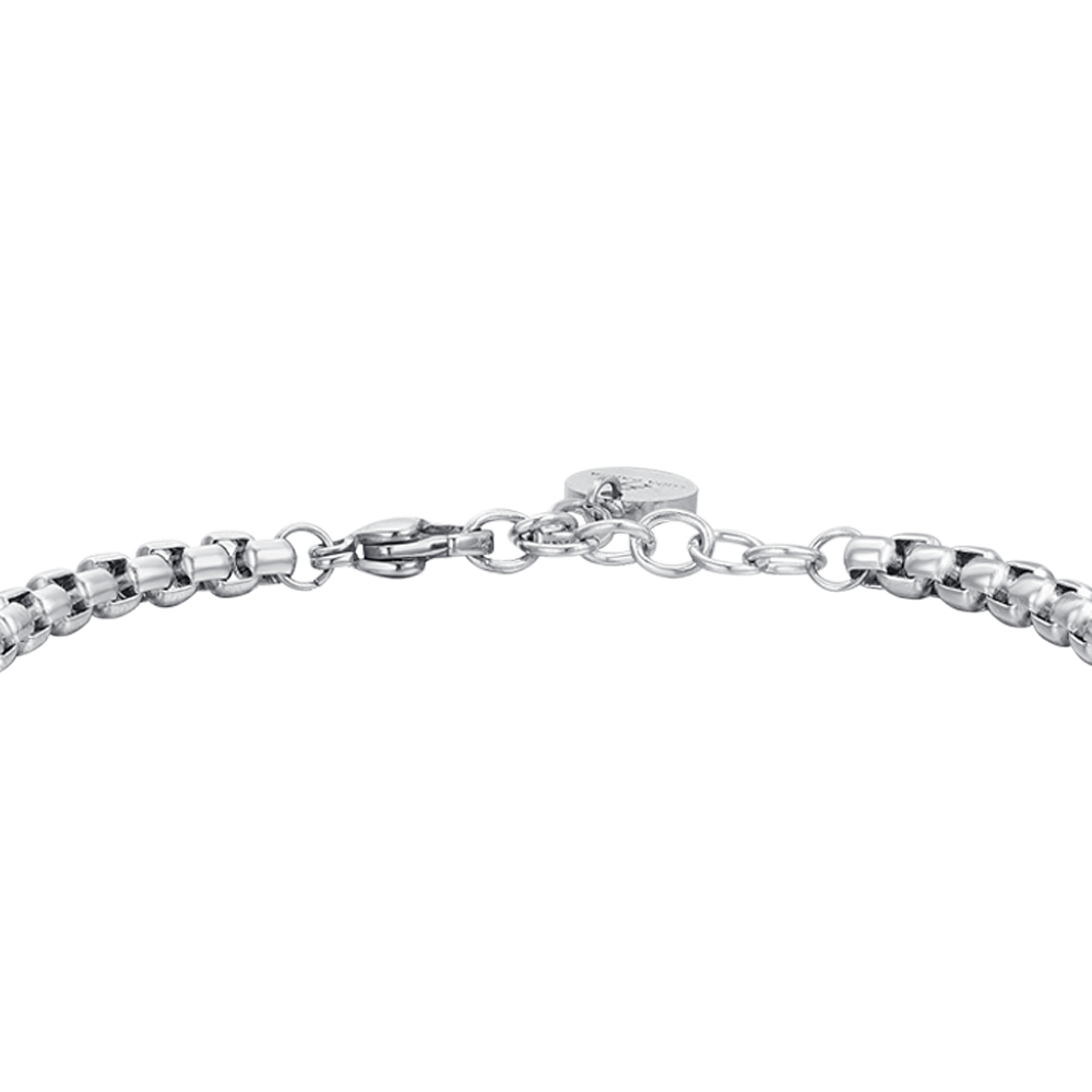 BRACCIALE UOMO IN ACCIAIO CON CROCE