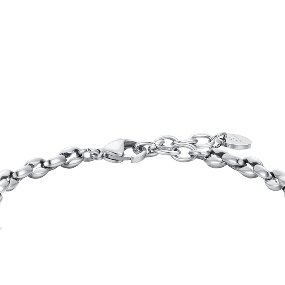 BRACCIALE UOMO IN ACCIAIO CON ANCORA IP ROSE