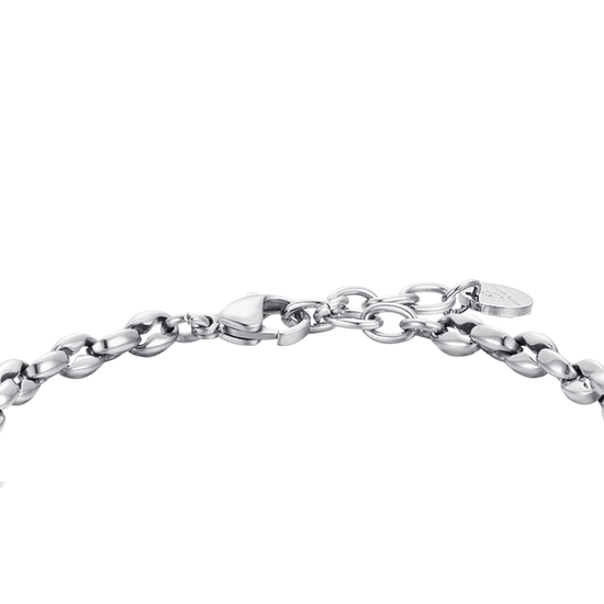BRACCIALE UOMO IN ACCIAIO CON ANCORA IP ROSE