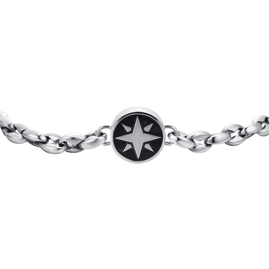 BRACCIALE UOMO IN ACCIAIO CON ROSA DEI VENTI
