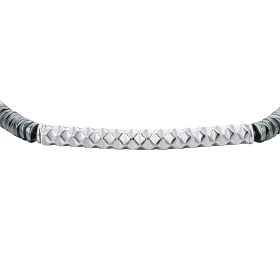 BRACCIALE UOMO IN ACCIAIO EMATITE GRIGIA