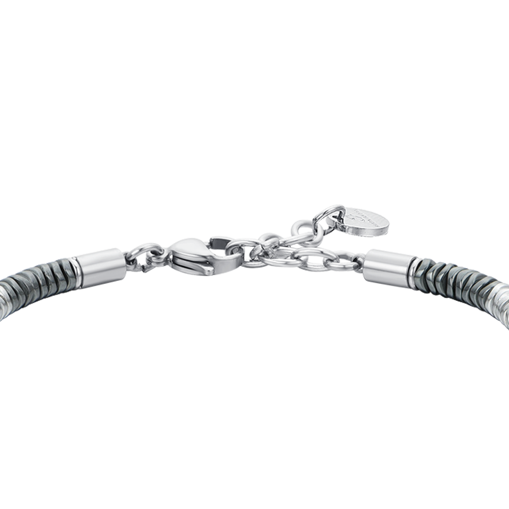 BRACCIALE UOMO IN ACCIAIO EMATITE GRIGIA