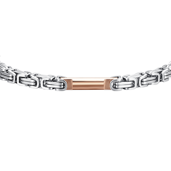 BRACCIALE UOMO IN ACCIAIO ELEMENTO IP ROSE