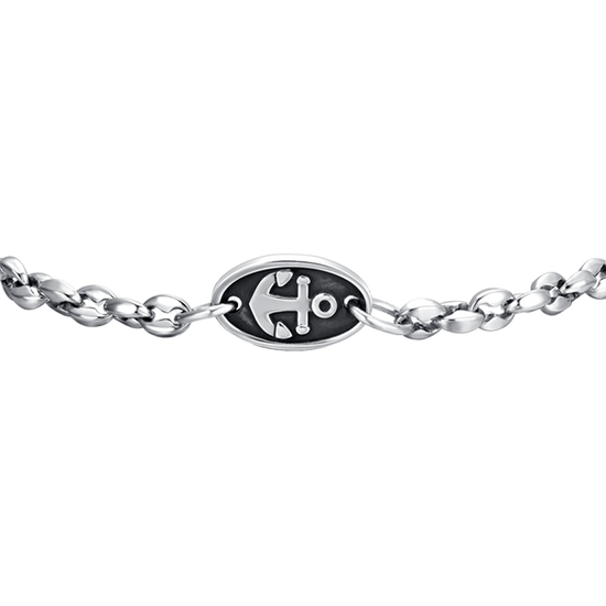 BRACCIALE UOMO IN ACCIAIO CON ANCORA