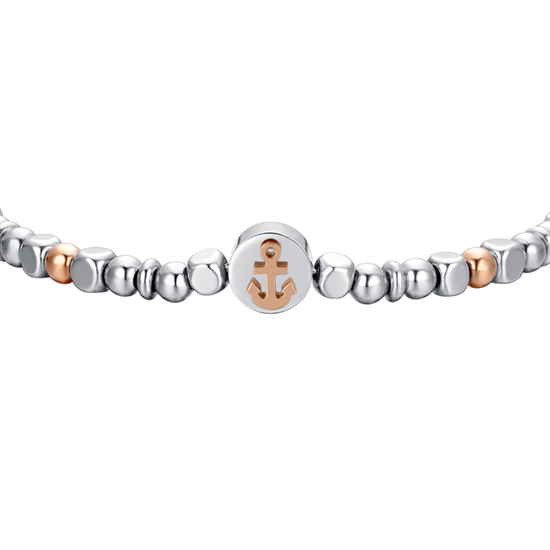 BRACCIALE UOMO IN ACCIAIO ANCORA IP ROSE GOLD