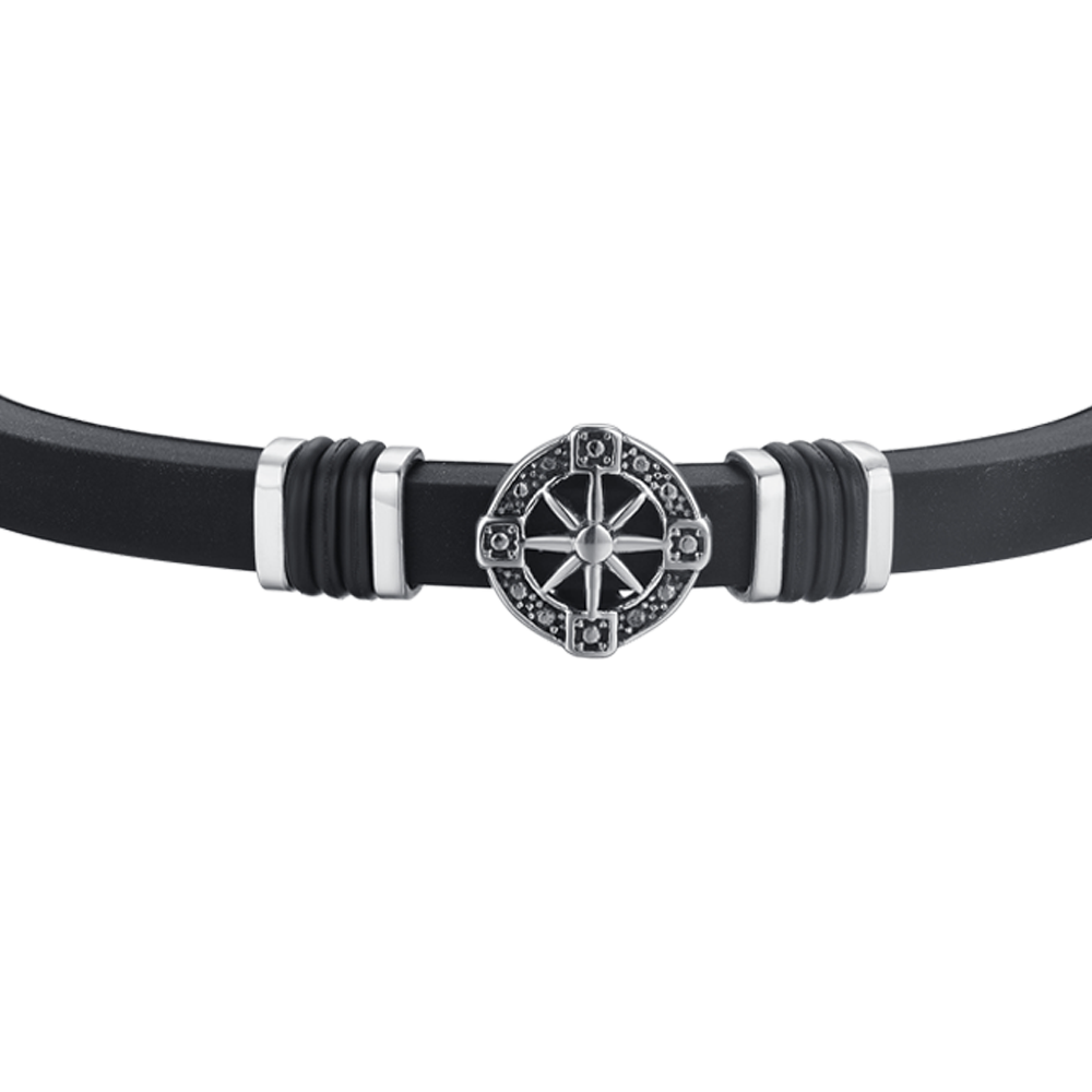 BRACCIALE UOMO IN SILICONE ROSA DEI VENTI