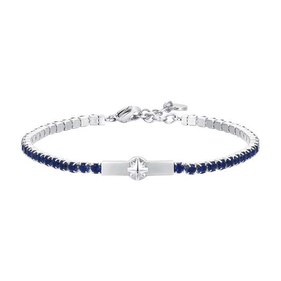 BRACCIALE TENNIS DA UOMO IN ARGENTO 925 CON ZIRCONI ZAFFIRI BLU BRACCIALE TENNIS DA UOMO IN ARGENTO 925 CON ZIRCONI ZAFFIRI BLU
