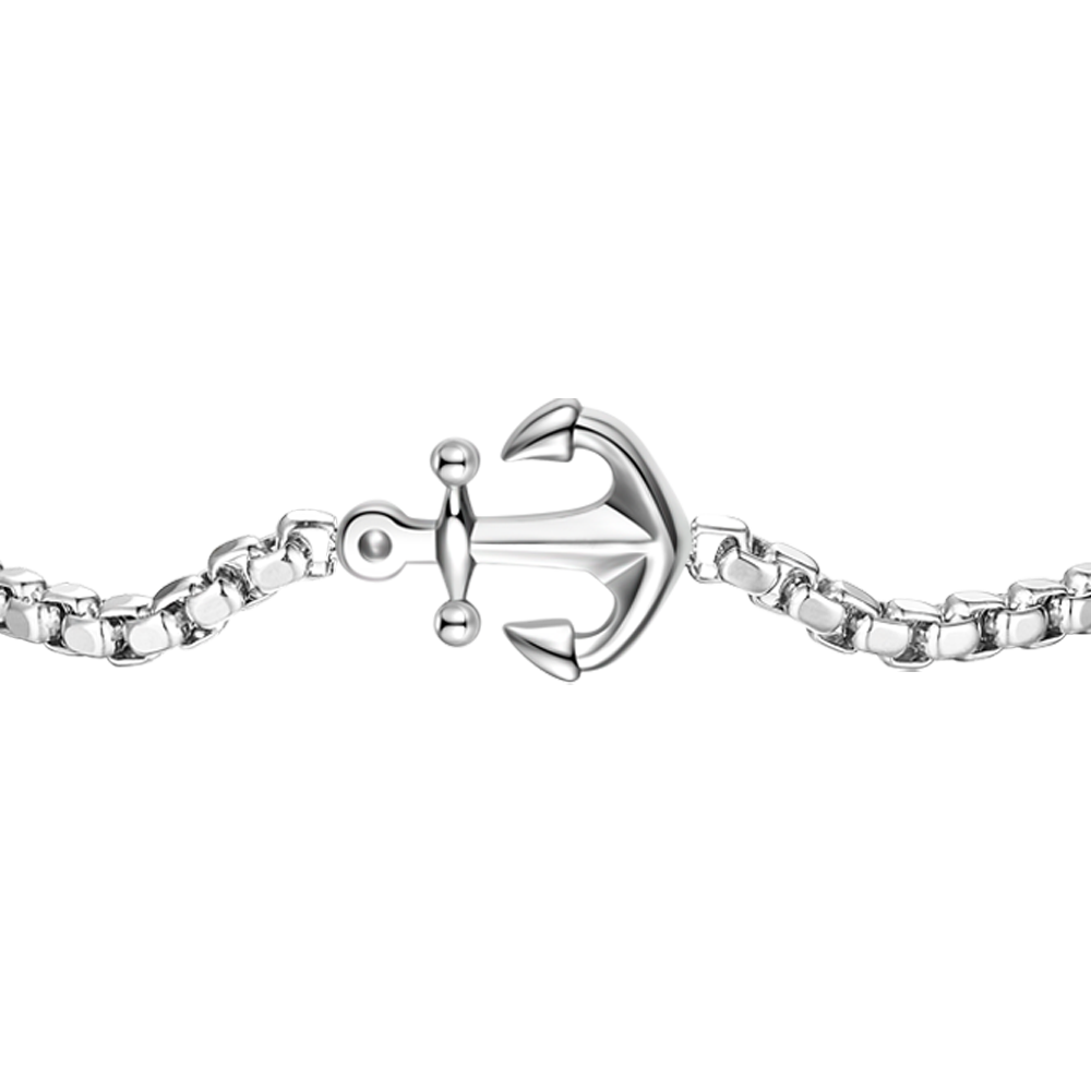 BRACCIALE UOMO IN ACCIAIO CON ANCORA
