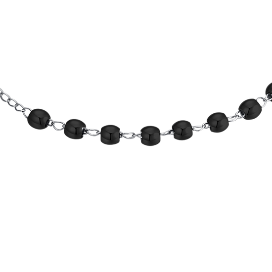 BRACCIALE UOMO ROSARIO IN ACCIAIO NERO
