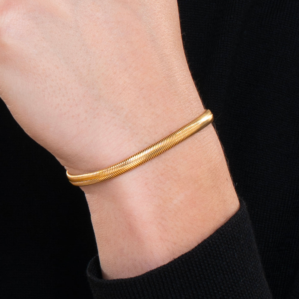 BRACCIALE UOMO IN ACCIAIO IP GOLD