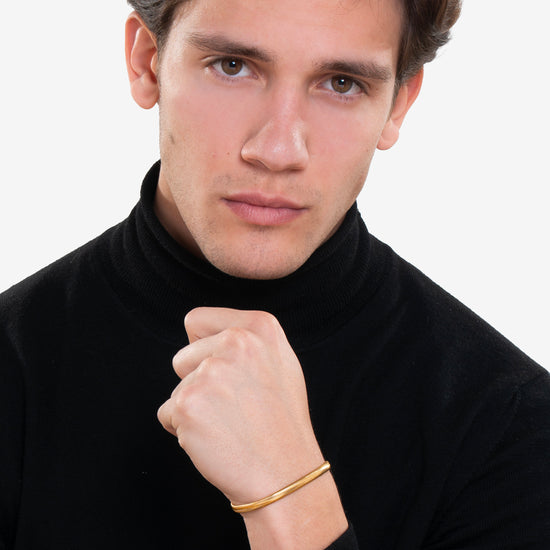 BRACCIALE UOMO IN ACCIAIO IP GOLD