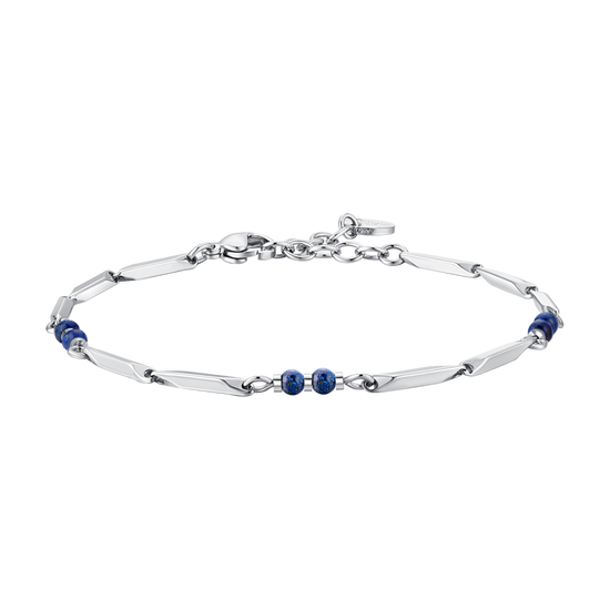 BRACCIALE UOMO IN ACCIAIO CON PIETRE LAPIS