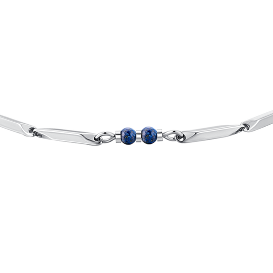 BRACCIALE UOMO IN ACCIAIO CON PIETRE LAPIS