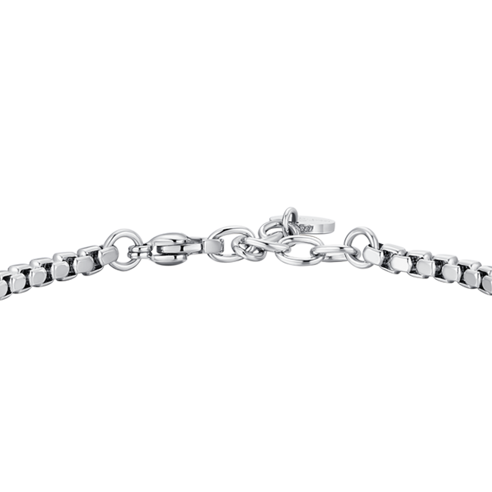 BRACCIALE UOMO IN ACCIAIO CON ROSA DEI VENTI ED ELEMENTI IN ACCIAIO