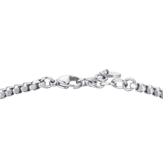 BRACCIALE UOMO IN ACCIAIO CON ANCORA ED ELEMENTI IN ACCIAIO IP NERO