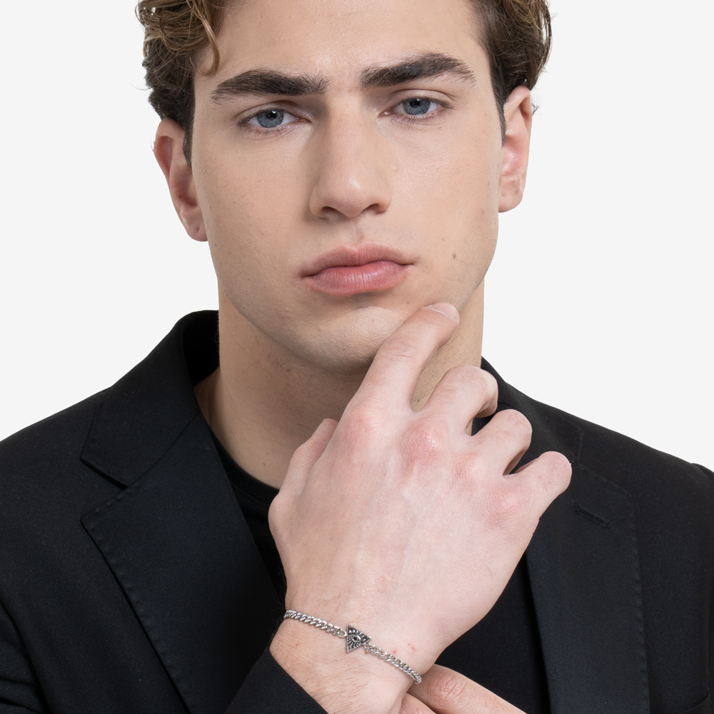 BRACCIALE UOMO IN ACCIAIO CON OCCHIO