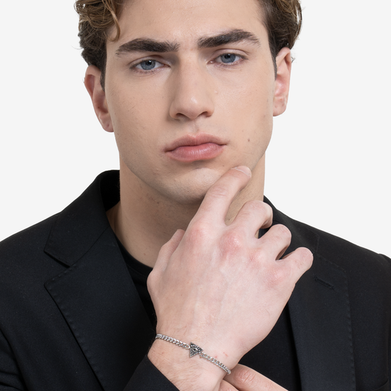 BRACCIALE UOMO IN ACCIAIO CON OCCHIO