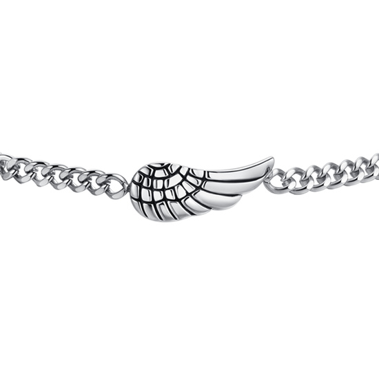 BRACCIALE UOMO IN ACCIAIO CON ALA
