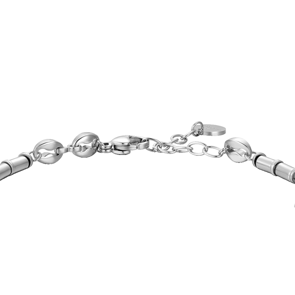 BRACCIALE UOMO IN ACCIAIO CON EMATITE SILVER