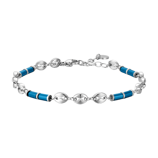 BRACCIALE UOMO IN ACCIAIO CON EMATITE BLU