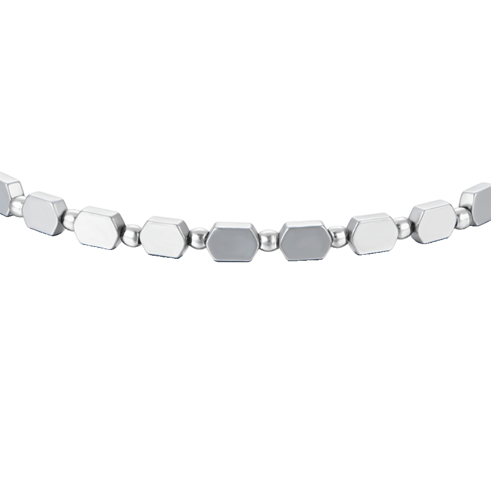 BRACCIALE UOMO IN ACCIAIO CON EMATITE SILVER