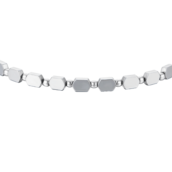 BRACCIALE UOMO IN ACCIAIO CON EMATITE SILVER