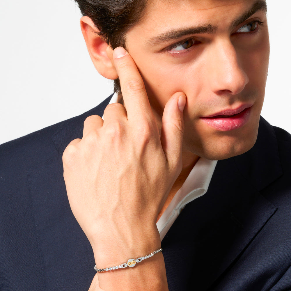 BRACCIALE LUCA BARRA UOMO IN ACCIAIO CON PIASTRA CON ANCORA BRACCIALE LUCA BARRA UOMO IN ACCIAIO CON PIASTRA CON ANCORA