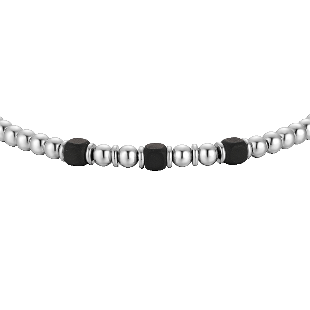 Bracciale Uomo Comete Gioielli In Acciaio e Ematite Gun Metal Lunghezza Bracciale Uomo Comete Gioielli In Acciaio e Ematite Gun Metal Lunghezza